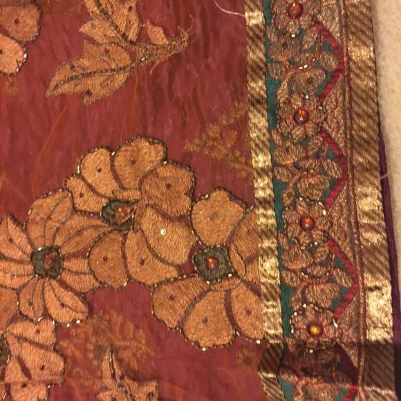 Half net Half tussar silk sari - Picture 6 of 6